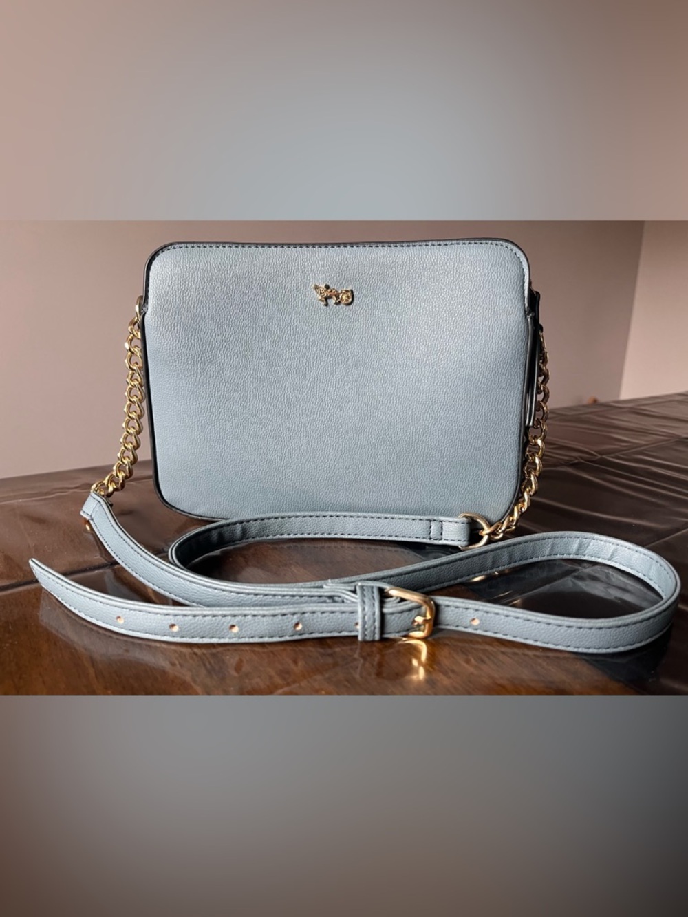 Women’s Mathew + Julian Good Old Friends  Crossbody Purse with Gold Chain Detail